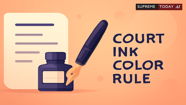 Judicial Precedents on Ink Color Validity in Indian Court Documents