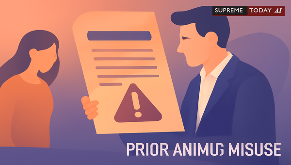 Judicial Scrutiny and Prevention of Abuse of Process from False Allegations of Previous Animus