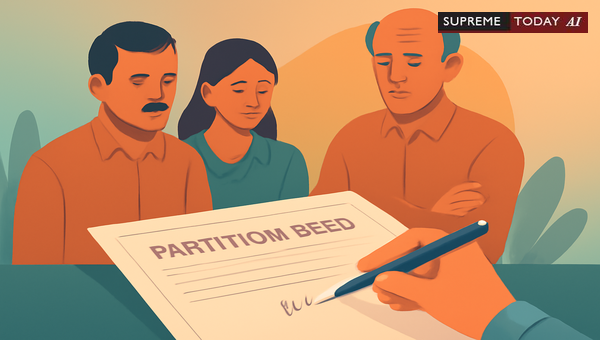Does a Missing Karta Signature on a Partition Deed Prove Malicious Intent to Defraud?