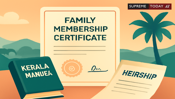 Kerala Family Membership Certificate Validity and Legal Limitations for Property Inheritance