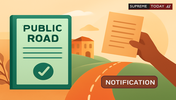 Kerala Panchayat Raj Act Requirements for Validly Reclassifying Private Roads as Public Property