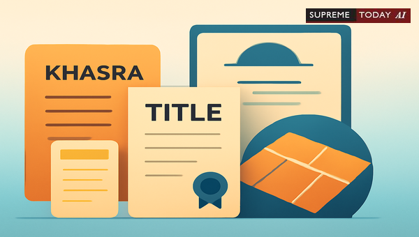 Do Khasra Khatouni Revenue Records Establish Legal Title to Property?