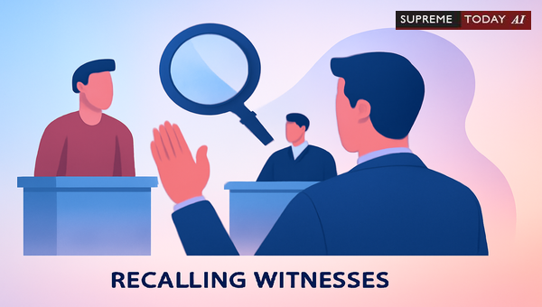 K.K. Velusamy v. N. Palanisamy: Judicial Limits on Recalling Witnesses Under CPC