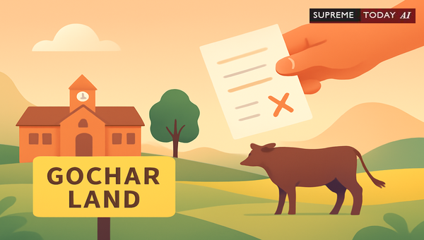 Legality of Allotting Gochar Land for Schools with Distant Replacement Areas