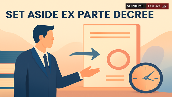 30-Day Limitation Period for Filing Applications to Set Aside Ex Parte Decrees in India