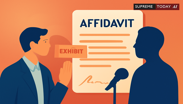 When Living Person Affidavits Require Court Examination as Substantive Evidence