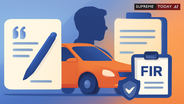 Admissibility of General Diary Entries as FIR in Motor Accident Claims Tribunal Proceedings
