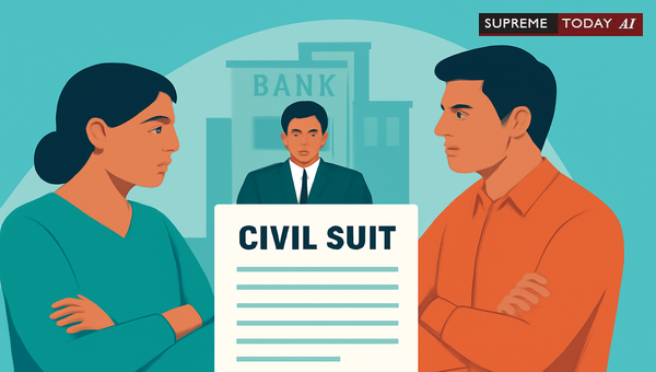 Maintainability of Civil Suits Filed by Husbands Against Wives and Bank Managers in India