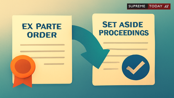 Challenging Ex Parte Orders: When Is an Order 9 Rule 7 CPC Application Maintainable Pre-Judgment?
