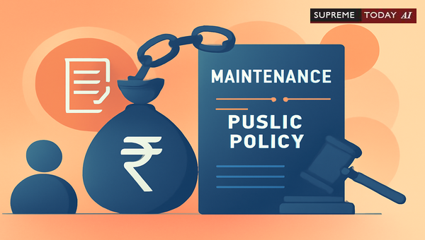 Attachment of Maintenance and Public Policy Doctrine in Indian Family Law Disputes