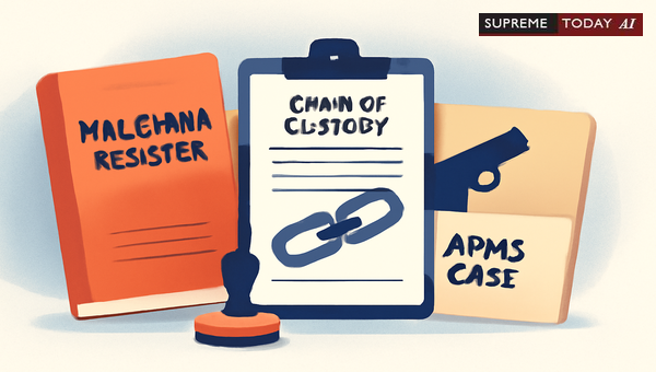 Malkhana Register Maintenance Failures as Grounds for Acquittal in Arms Act Prosecutions