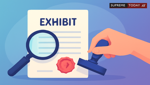 Mere Marking of Exhibits in Court Does Not Constitute Substantive Proof of Document Validity