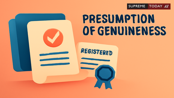 Why Mere Registration Fails to Establish Irrebuttable Presumption of Document Genuineness