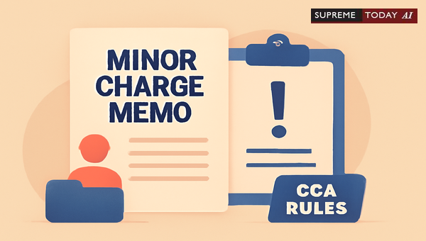 Legality of Issuing Minor Charge Memos Following an Order of Displeasure in Disciplinary Matters