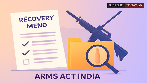 Consequences of Missing Recovery Memos in Arms Act Cases: Evidence Admissibility and Acquittal Risks