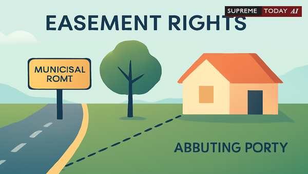 Municipal Road Easement Rights of Abutting Property Owners and Third-Party Encroachment Removal