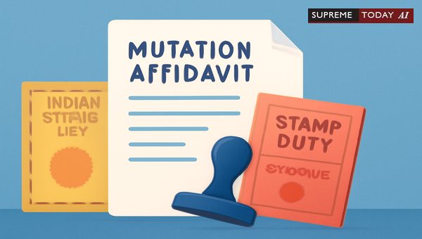 Does a Mutation Affidavit Constitute a Chargeable Instrument Under the Indian Stamp Act?