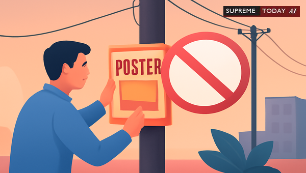 Can Nagar Parishad Authorize Poster Placement on Electric Poles?