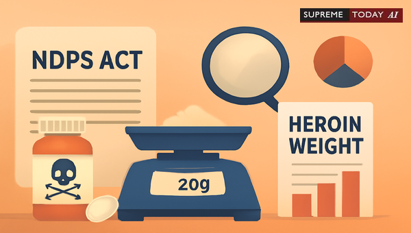 Narcotics Weight Calculation Under NDPS Act: When Percentage Dictates Sentencing