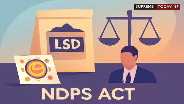 NDPS Bail for LSD: Excluding Blotter Paper Weight from Commercial Quantity Calculations