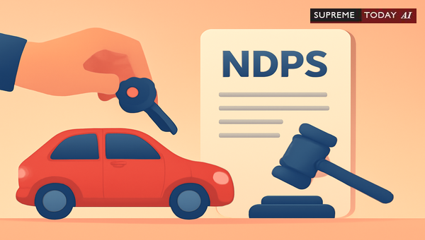 NDPS Vehicle Interim Custody Security Deposit Refund Rights Following Court Acquittal
