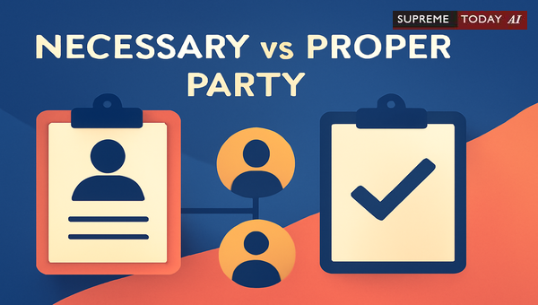 Distinguishing Between Necessary and Proper Parties in Civil Litigation
