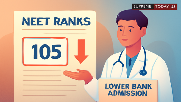 NEET Rank Prioritization: Can Lower Merit Scores Overrule Higher Ranks in Medical Admissions