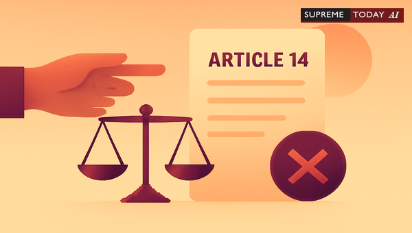Supreme Court Ruling: No Right to Claim Negative Equality Under Article 14 of the Constitution