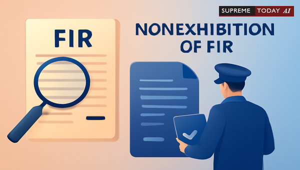 Does Non-Exhibition of FIR in Court Vitiate Prosecution Cases Due to Procedural Lapses