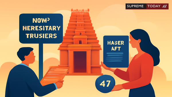 Legality of Non-Hereditary Trustee Appointments in Tamil Nadu Public Temples under HR&CE Act