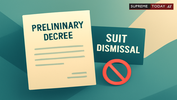 Effect of Non-Prosecution Suit Dismissal on Preliminary Decrees in Partition and Civil Proceedings