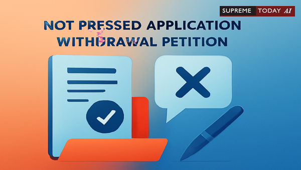 Procedural Distinctions Between Not Pressed Status and Formal Withdrawal of Court Cases