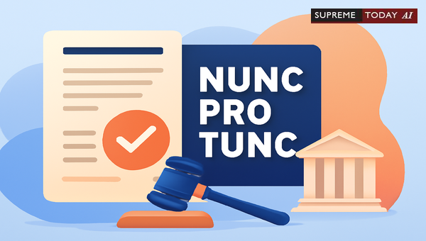 Procedural Correction of Judicial Oversight via Nunc Pro Tunc Orders in Indian Courts