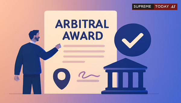 Does Omission of Arbitration Place in an Award Render it Invalid or Unenforceable?