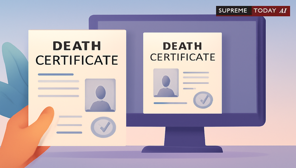 Online Death Certificate Print: Valid in Court?