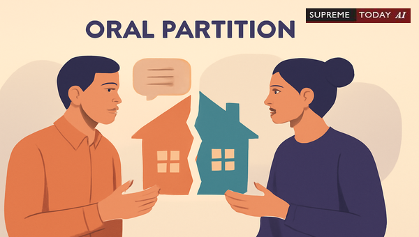 Invalidity of Oral Partition: Why Indian Courts Mandate Written Evidence for Property Claims