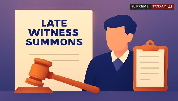 Procedures for Late Filing of Witness Lists Under Order 16 CPC in Civil Litigation