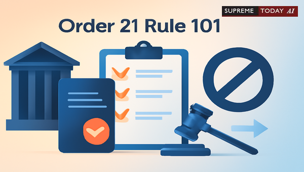 Executability and the Non-Absolute Nature of the Bar under Order 21 Rule 101 CPC