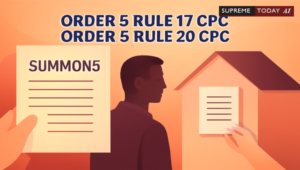 Procedural Distinction Between Order 5 Rule 17 and Order 5 Rule 20 CPC in Summons Service
