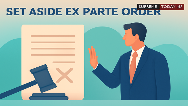 Order 9 Rule 13 CPC: Legal Grounds and Limitation Period for Setting ...