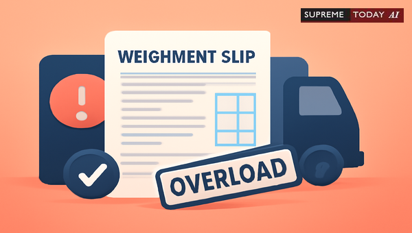 When Are Weighment Slips Marked Subject to Proof Sufficient for Criminal Overload Conviction?