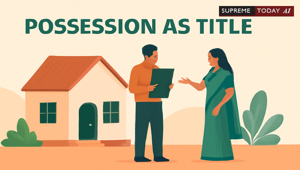 When Peaceful Possession Constitutes Legal Ownership under Indian Property Law