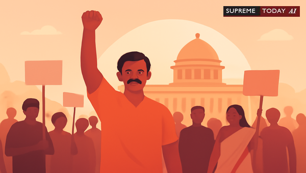 Does Peaceful Protest Against Government Action Constitute Unlawful Assembly Under Section 143 IPC?