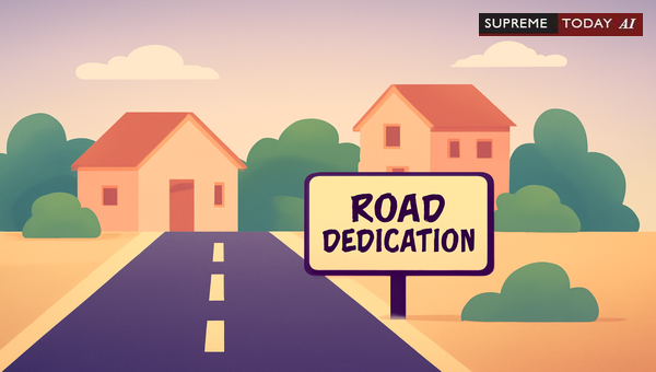Determining Permanent Dedication of Private Land for Public Roads Under Indian Law