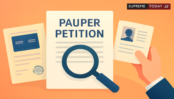 Admissibility of Photocopy of Passbook as Secondary Evidence in Pauper Petitions