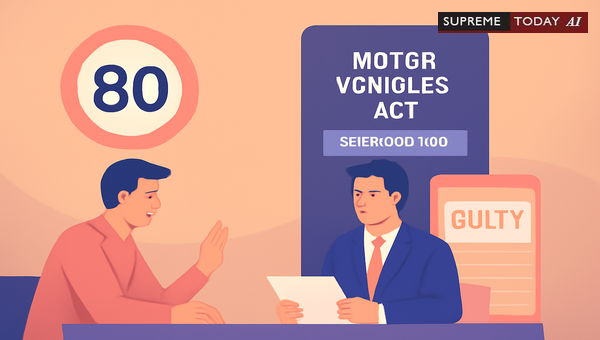 Can an Advocate Enter a Guilty Plea for Over-Speeding Under Section 208 of the MV Act