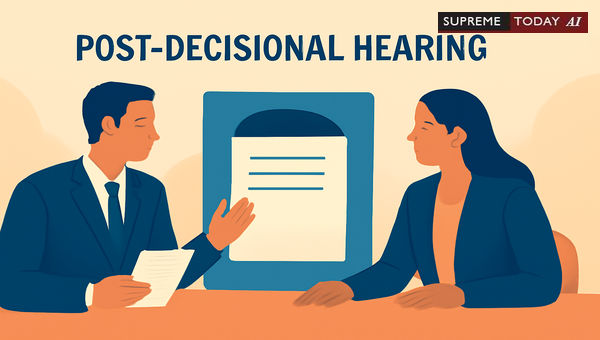 Post-Decisional Hearing Requirements and Limitations in Indian Administrative Law