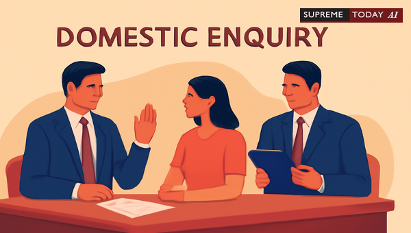 Validity of Presenting Officer Appearing as a Witness in Domestic Enquiry Proceedings