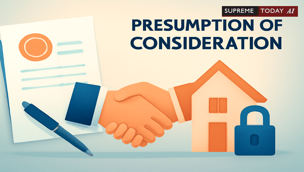 Presumption of Consideration in Registered Documents Under Indian Evidence Act