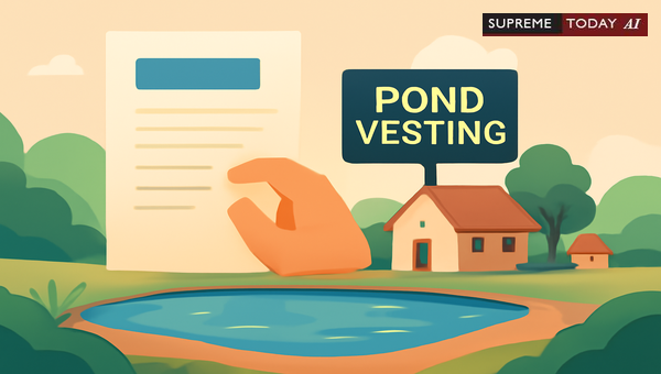 Does a Private Pond on Private Property Automatically Vest in the Gram Panchayat?